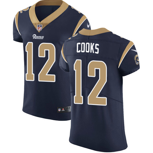 Nike Rams #12 Brandin Cooks Navy Blue Team Color Men's Stitched NFL Vapor Untouchable Elite Jersey - Click Image to Close
